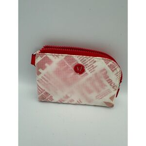 Lululemon Clippable Card Pouch Manifesto Print Red White Print Logo Sold Out